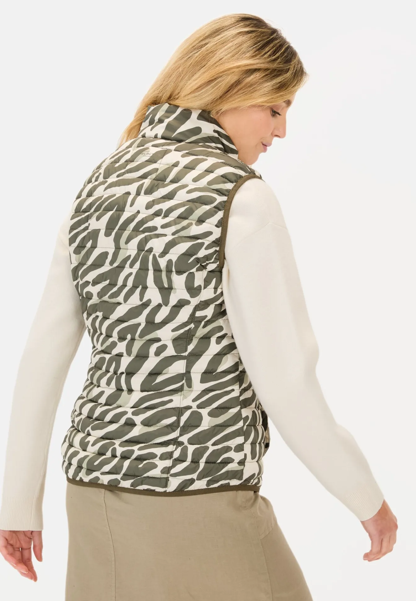 Damen Camel Active Jacken & Westen^Weste mit Animal Print