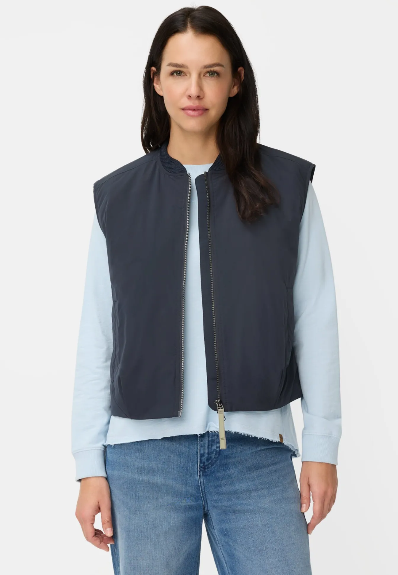 Damen Camel Active Jacken & Westen^Weste mit 2-Wege-Reißverschluss und reflektierenden Details