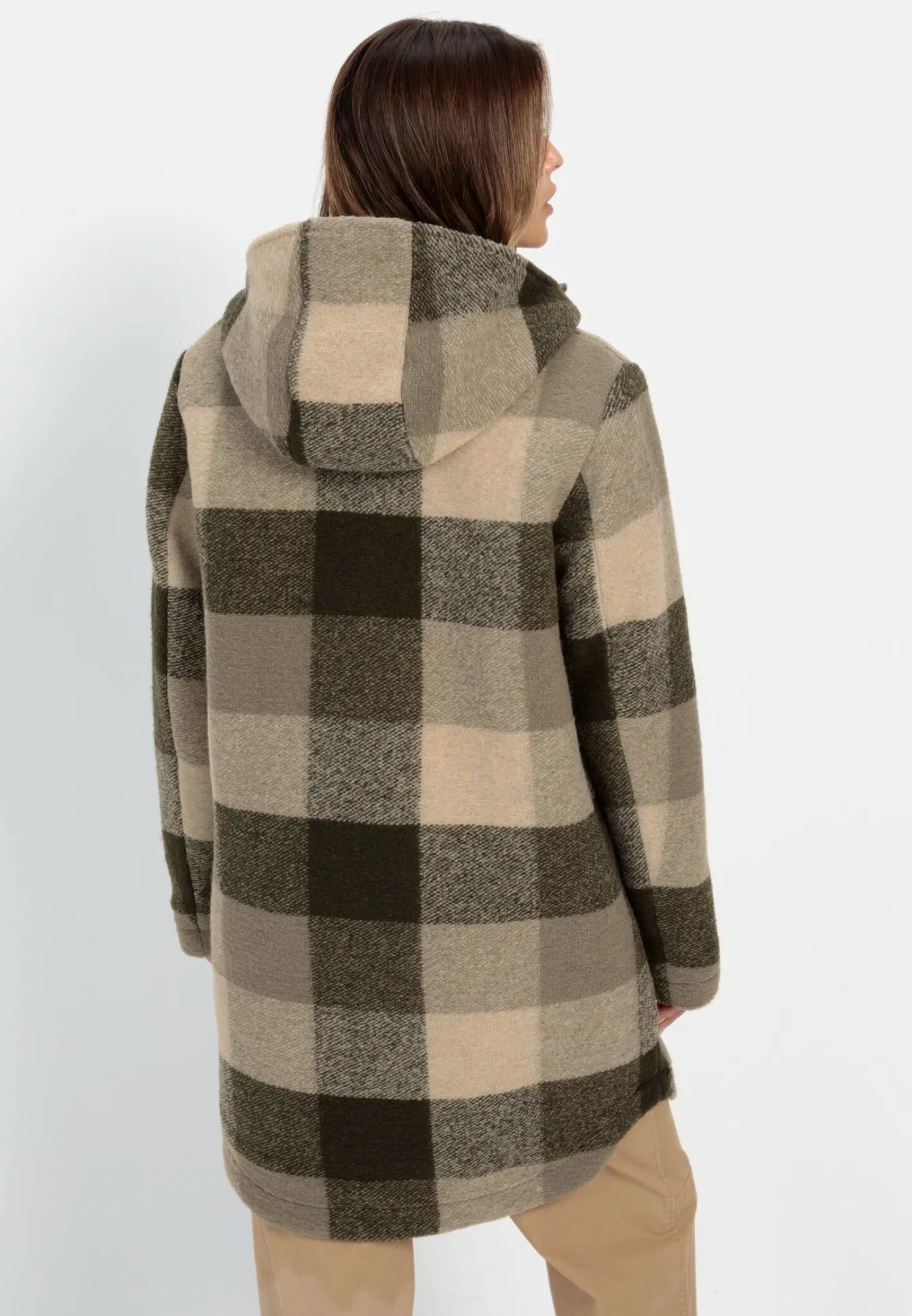 Damen Camel Active Jacken & Westen^Wollmantel mit Kapuze