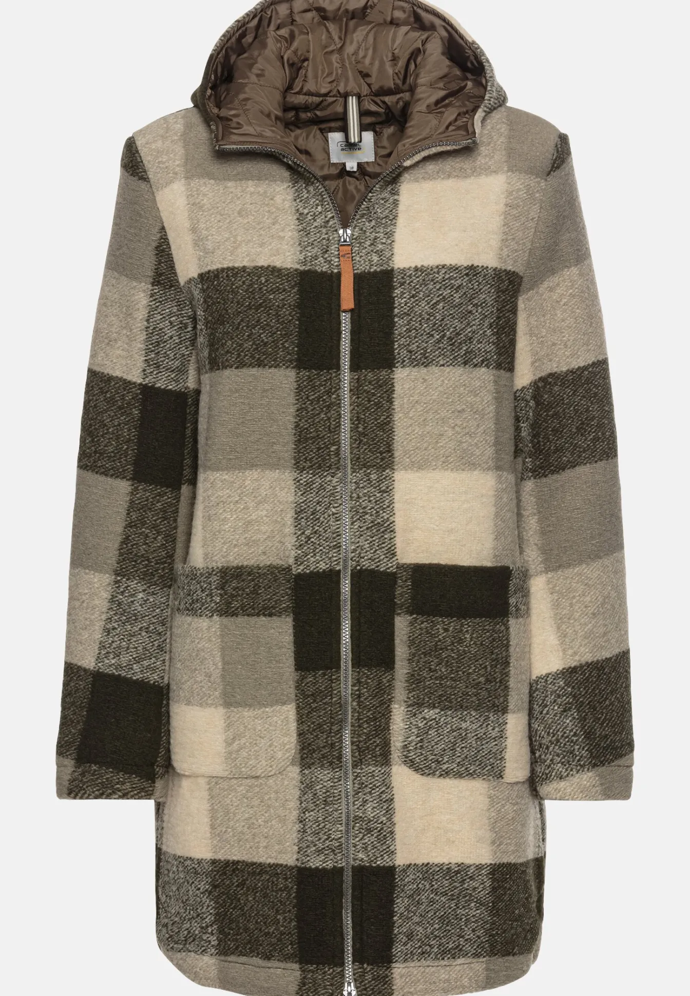 Damen Camel Active Jacken & Westen^Wollmantel mit Kapuze