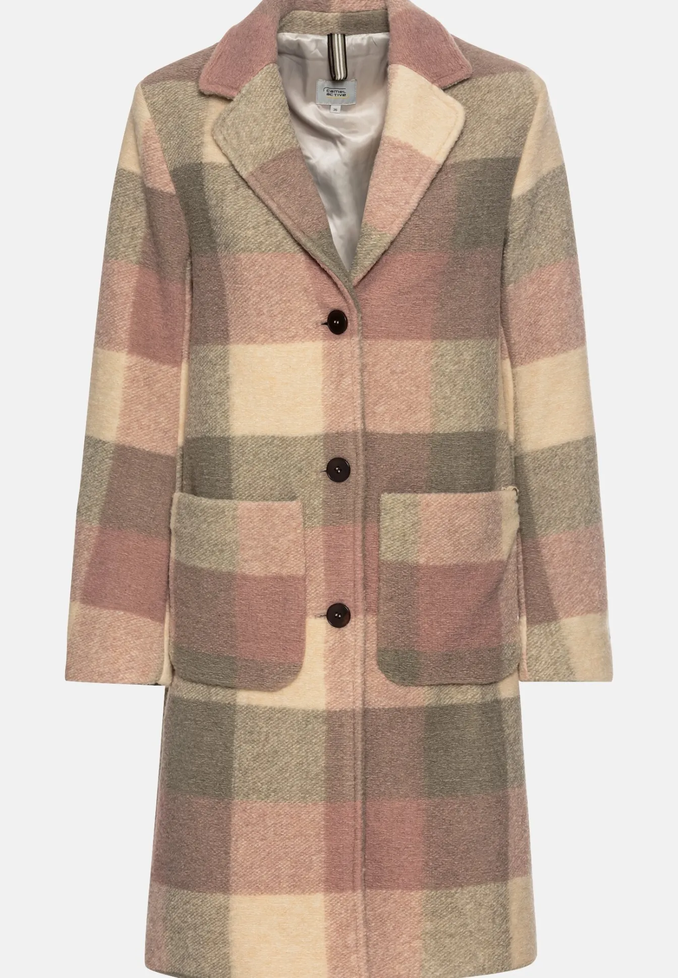 Damen Camel Active Jacken & Westen^Wollmantel mit Reverskragen