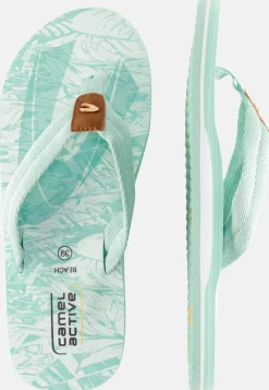 Damen Camel Active Sandalen^Zehentrenner mit floralem Print